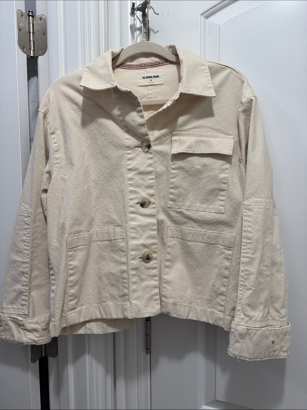 The Normal Brand Cream Utility Button-Front Jacket - Picture 2 of 2